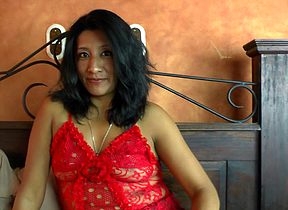 Egregious Latin Mother with detailed nipples playing with her pussy